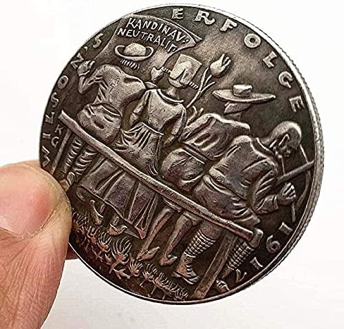 מטבע אתגר [1921 קרב דרקונים ואריות] משחק זכויות מטבע גילוף דרקון נגד אריות מטבעות מטבעות העתק מתנה עבורו